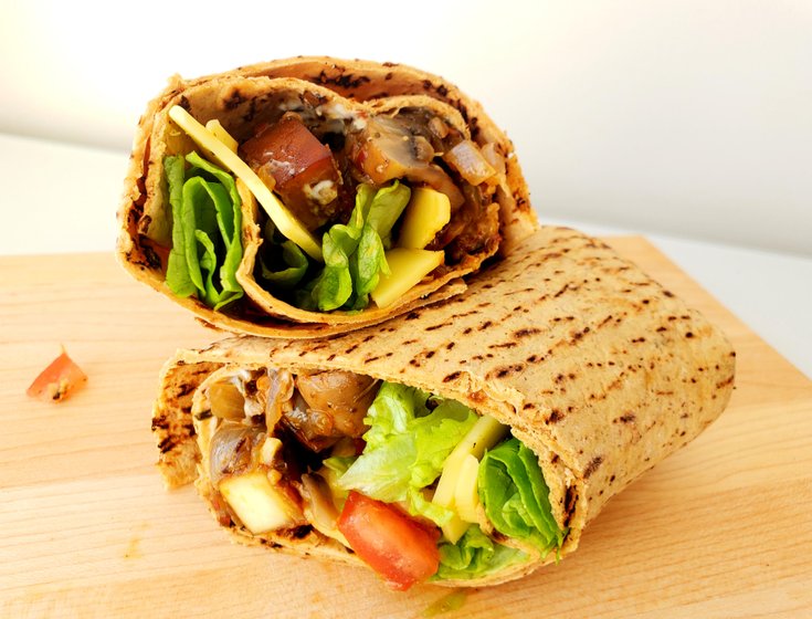 Creamy Jamican Jerk Tofu Wrap