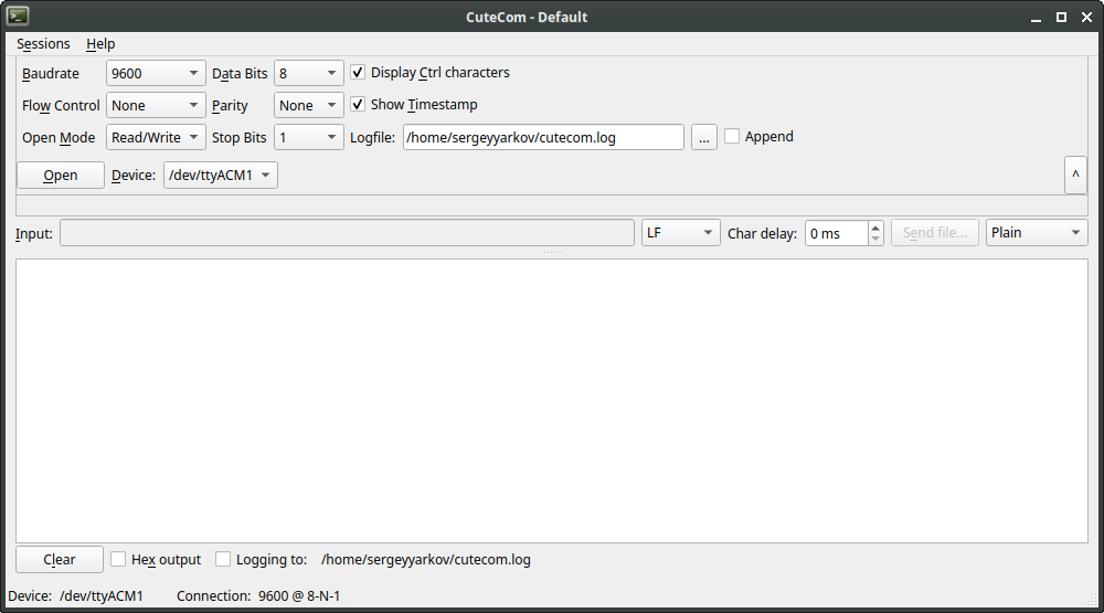 Using the WebSerial API to communicate with the microcontroller