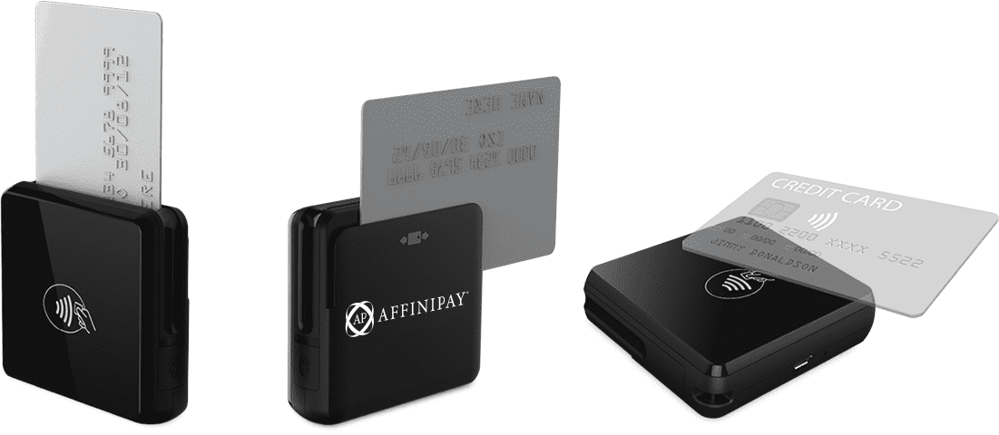 Shop an AffiniPay for Associations branded bluetooth mobile card reader