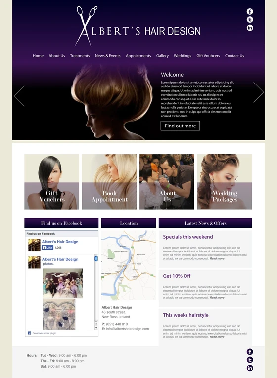 New website for Albert’s Hair Studio launched