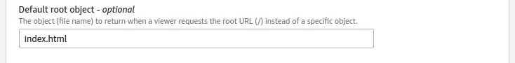 CloudFront Integration Default Root Object