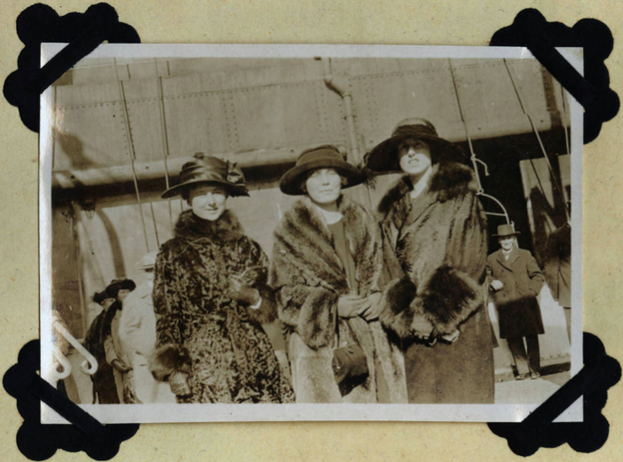 vintage photo of eleanor and her traveling companions