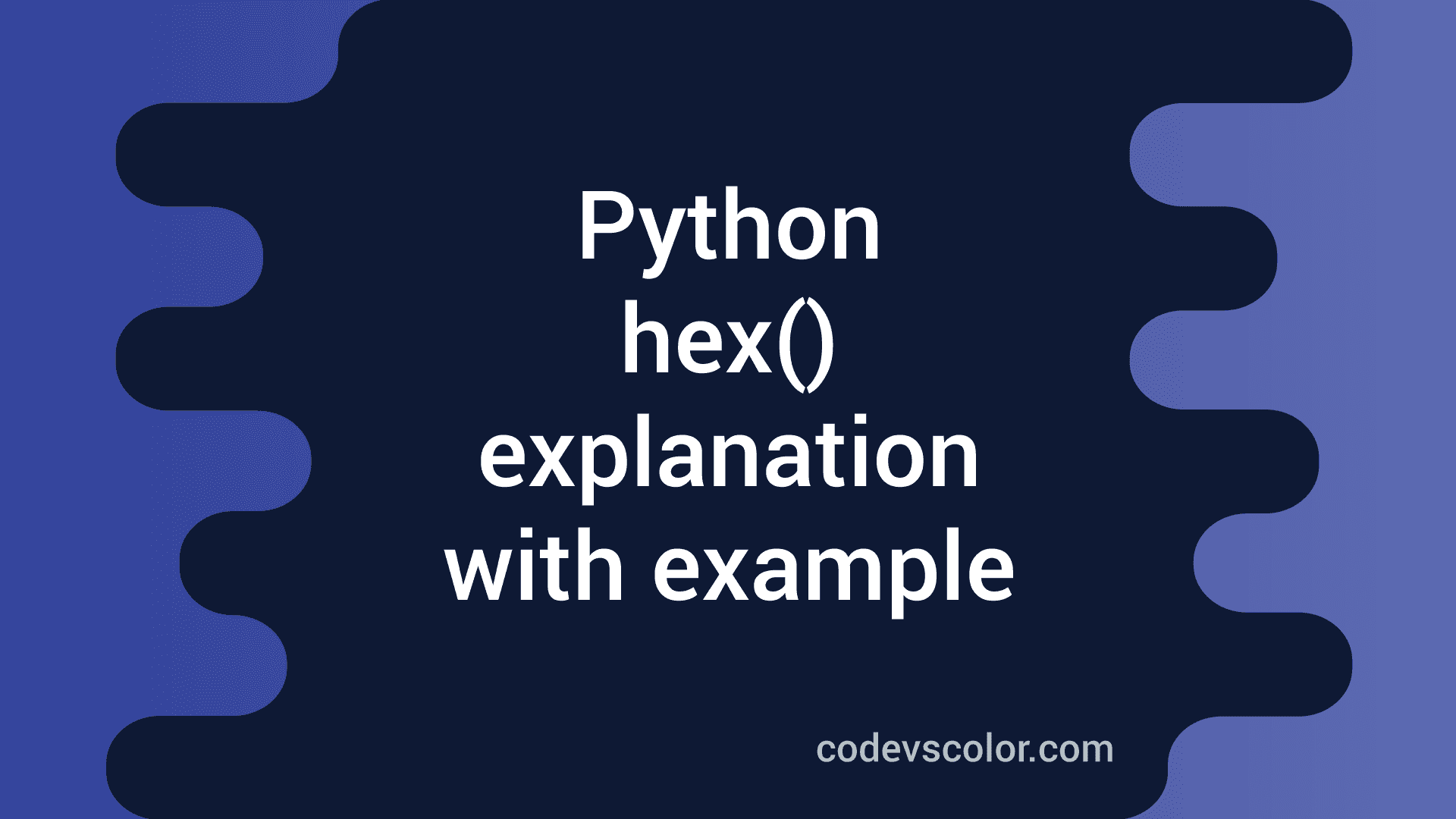 Hex To Values Python