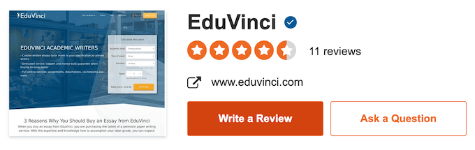 eduvinci.com overall rating