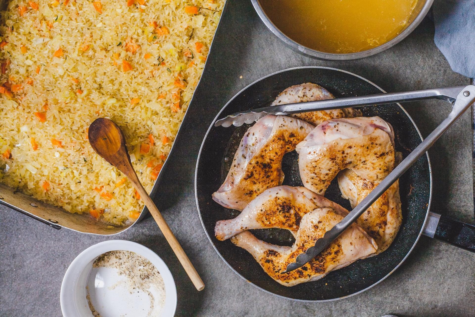 Mom’s roasted chicken and rice