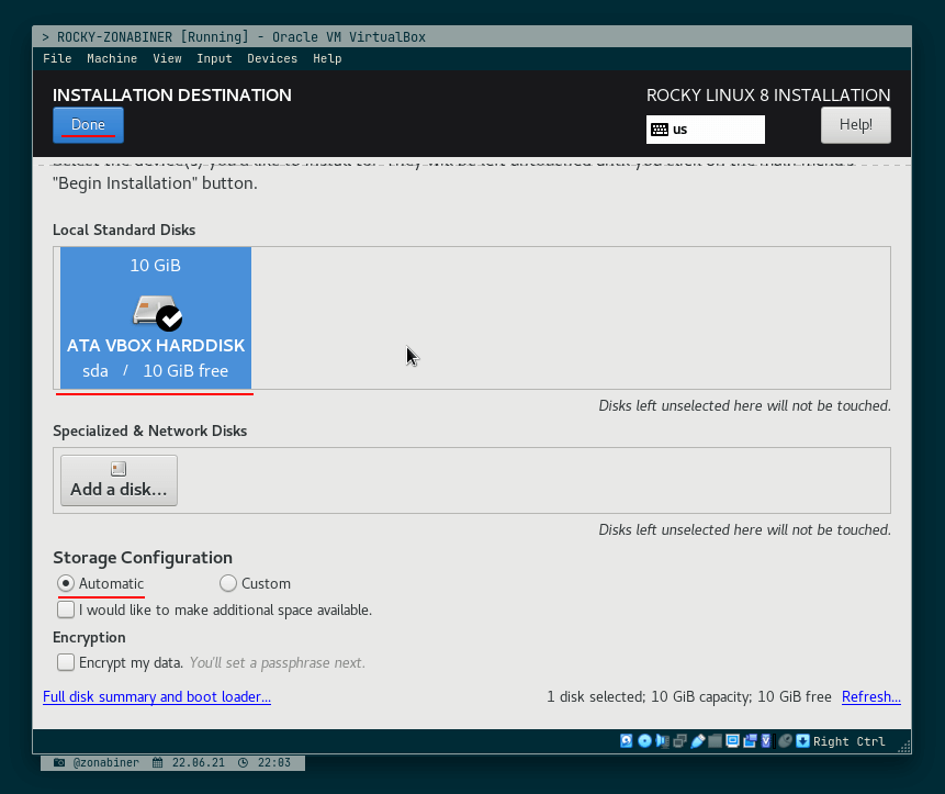 partition settings Rocky Linux partition settings Rocky Linux