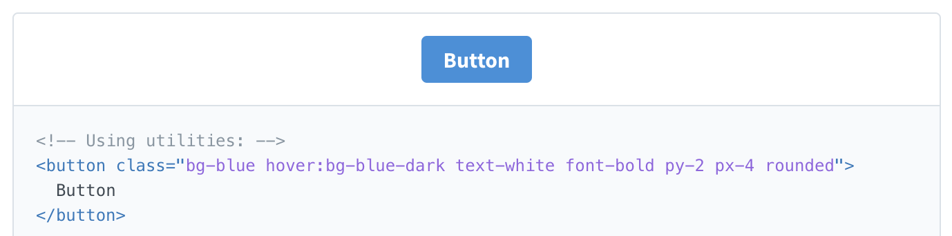 Styling a button with [tailwind](https://tailwindcss.com/docs/what-is-tailwind/#component-friendly)