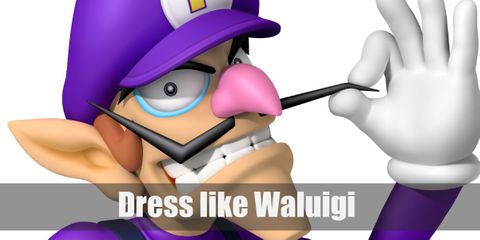 Waluigi prefers the color purple. Waluigi wears a purple sweater, blue overalls, brown boots, a purple cap, and white gloves.