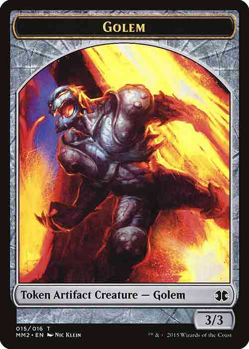 3/3 Colorless Golem Artifact Creature Token MTG.onl Tokens