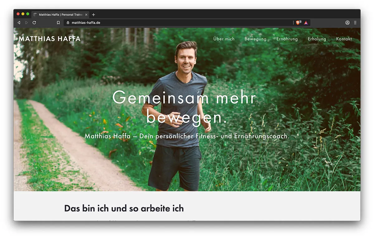 Webseite Matthias Haffa - Webdesign Freiburg KreativBomber 