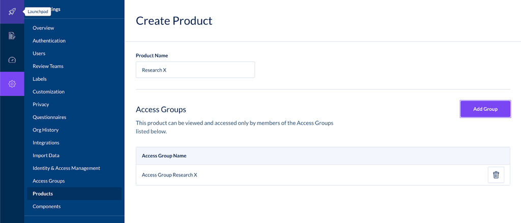 Adding groups to products. 