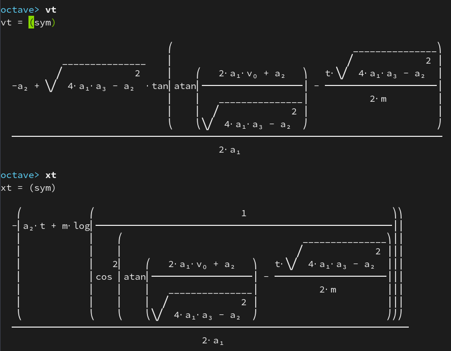Figure 2: Octave show rendered results