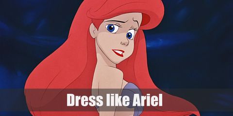 Ariel wears a pretty blue dress while going on a walk around the village with Prince Eric.