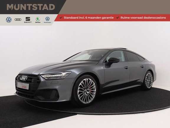 Audi A7 Sportback 55 TFSI e 367 pk Quattro Competition | Verlengde garantie | 2 x S-Line | Nachtzicht-assistent | panorama dak | Head-up display | Trekhaak | 360 camera | Stoelverwarming vóór en achter |