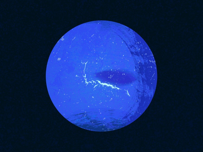 Speckled illustration of the beautiful planet Neptune