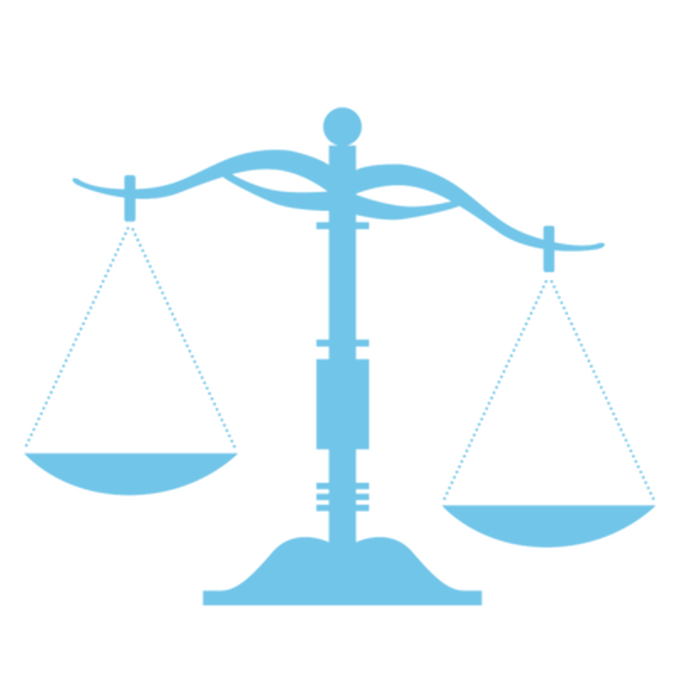 The justice balance scale