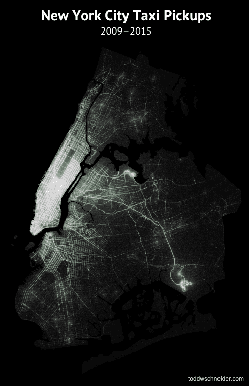 taxi taxi pickups map