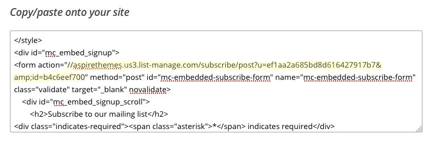 mailchimp-code