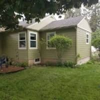 newly painted green house