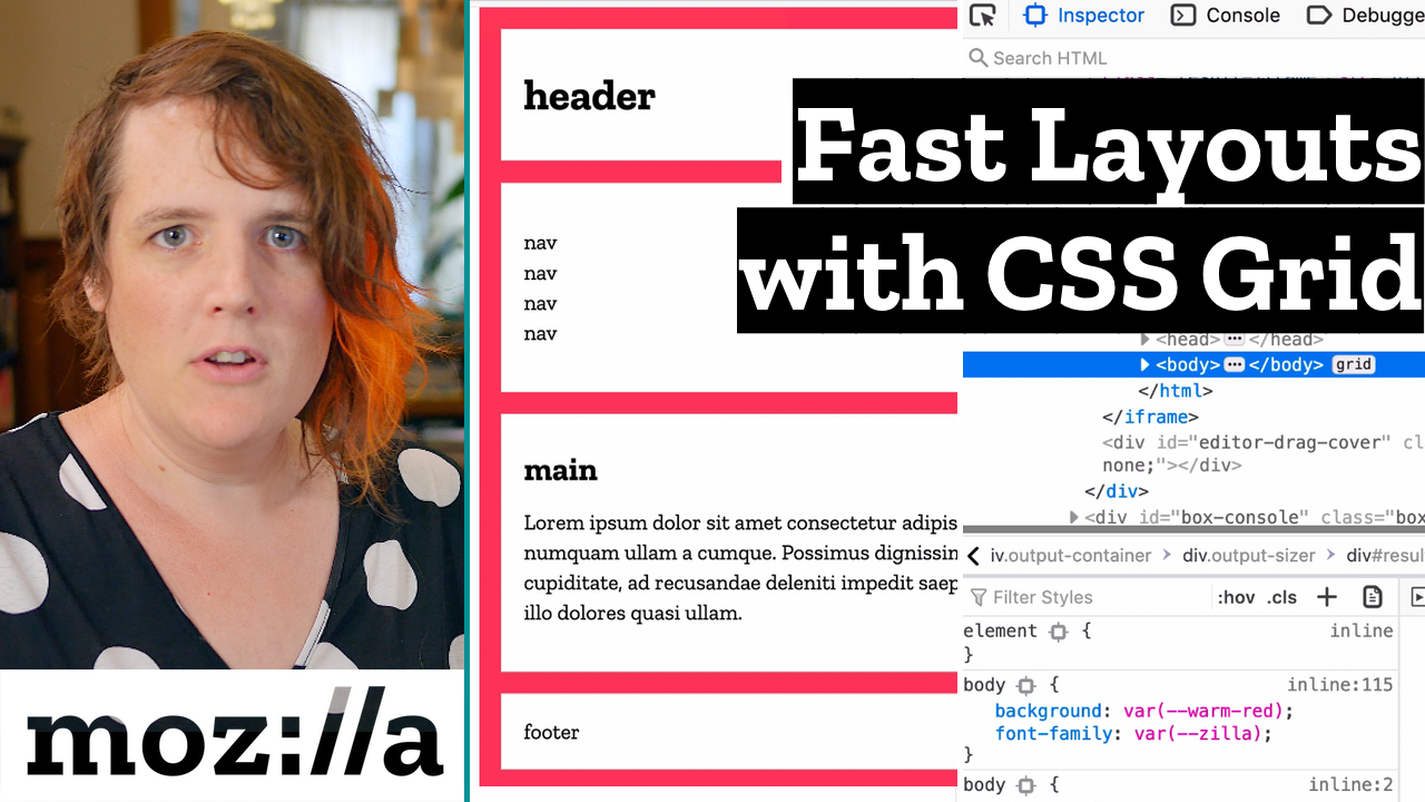 Inspecting grid with Firefox Developer Tools