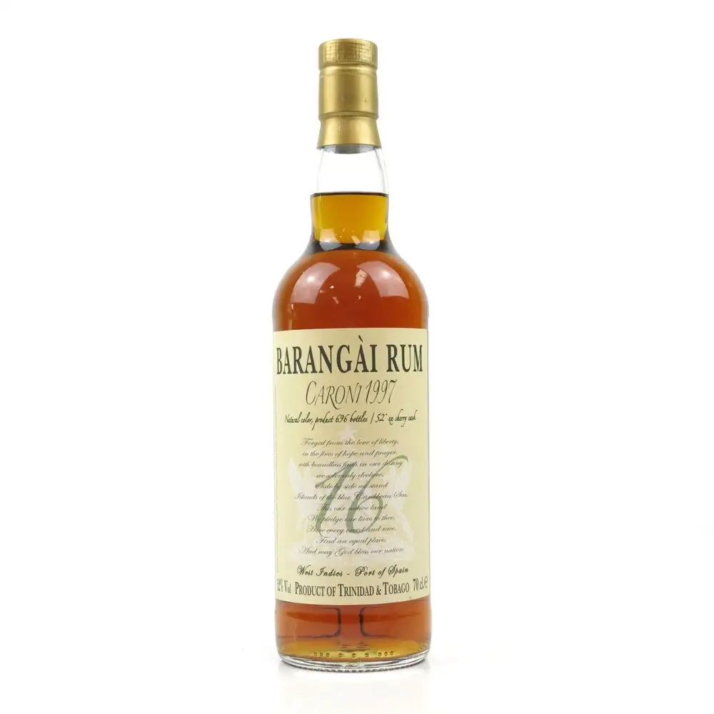 Image of the front of the bottle of the rum Barangài Single Rare Cask 16 HTR