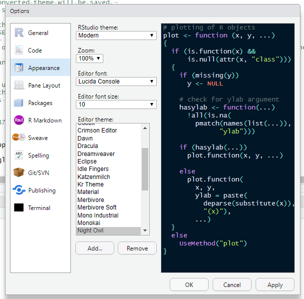 RStudio IDE Custom Theme Support | RStudio Blog