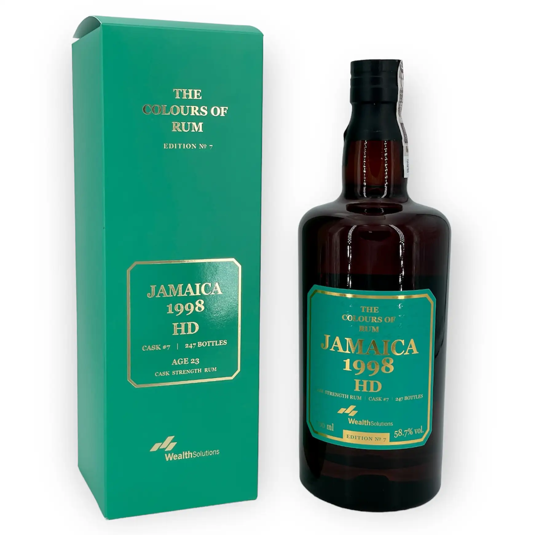 Image of the front of the bottle of the rum Jamaica No. 7 HLCF