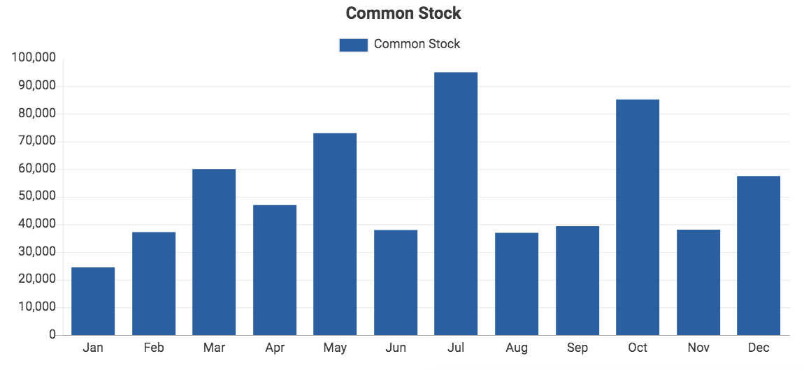 Custom QuickBooks chart showing Common Stock
