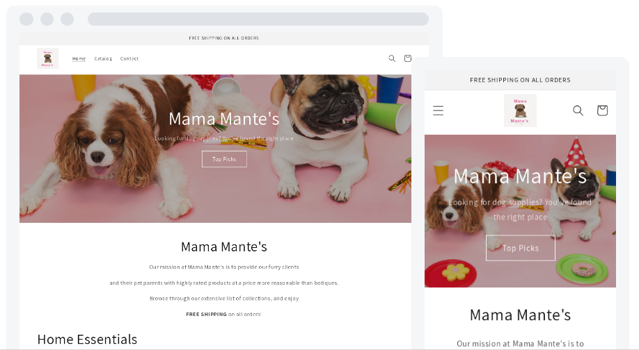 Mama Mante's store design