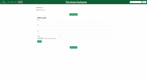 The Green Exchange website