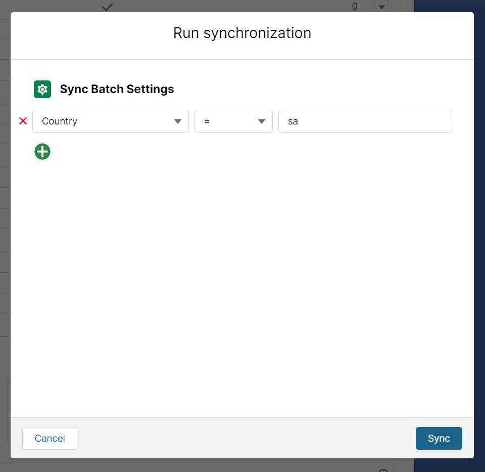 Run synchronization form