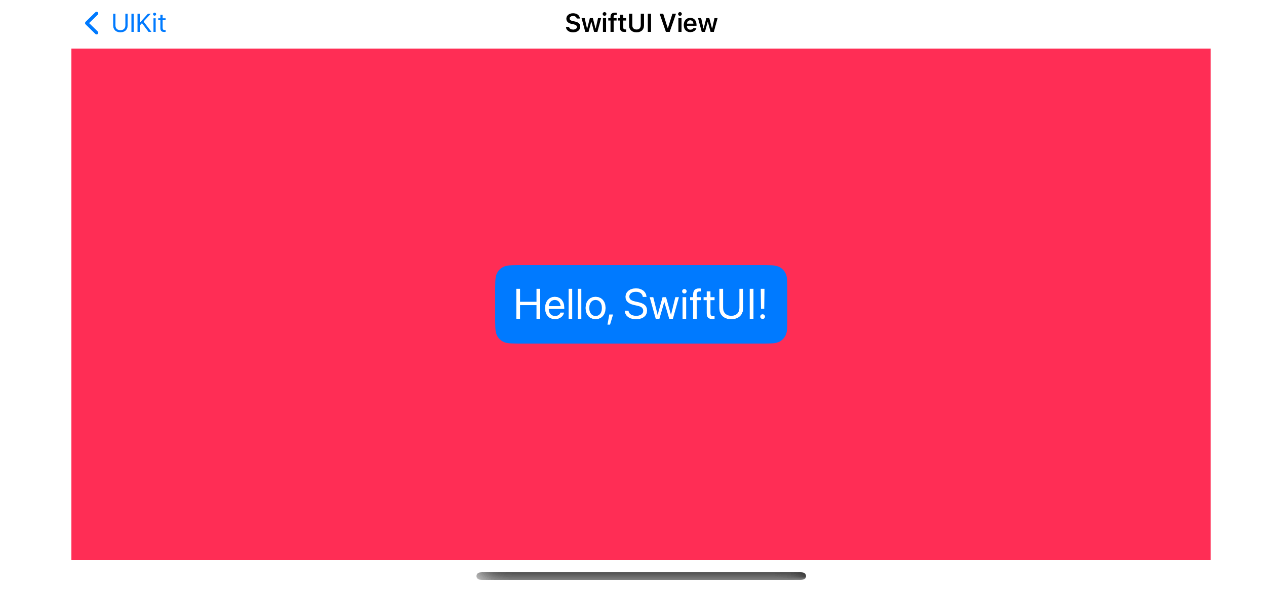 Push to a SwiftUI view.