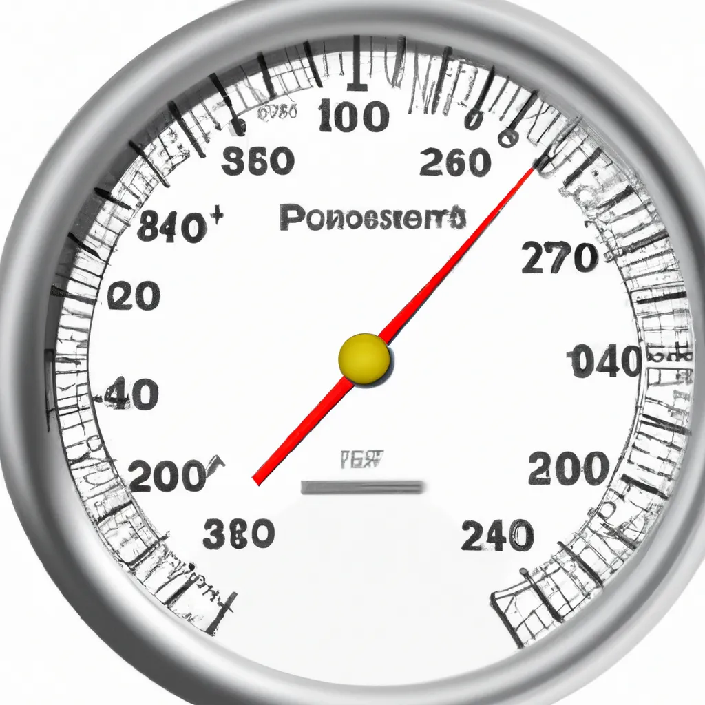 An image of a barometer measuring pressure in the atmosphere.