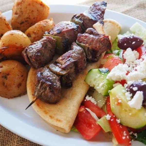 Places Never Heard Papa Cristos Skewer Plate