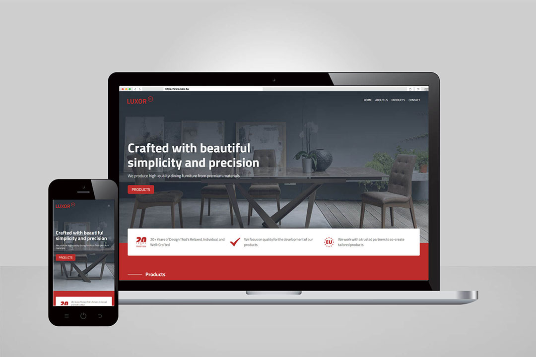 Projet Luxor Furniture, Website Design, Programming