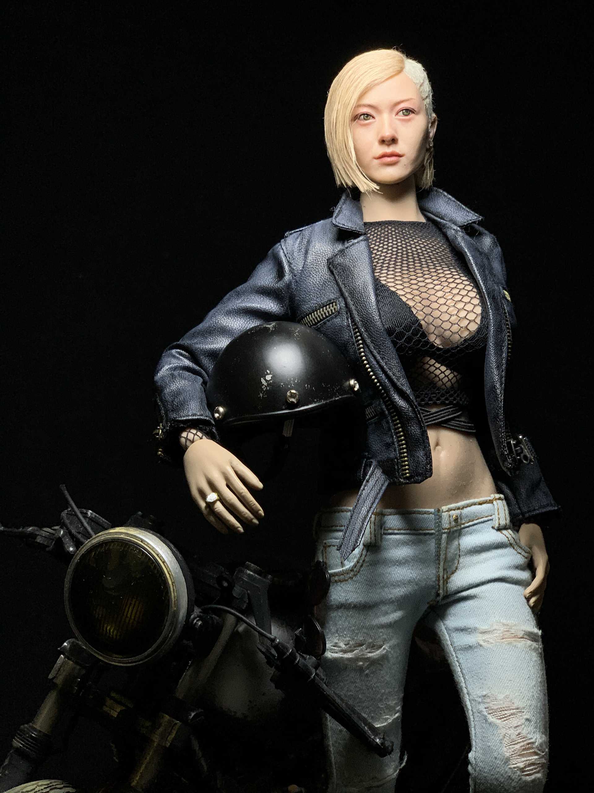 Cool Girl With Motorcycle 