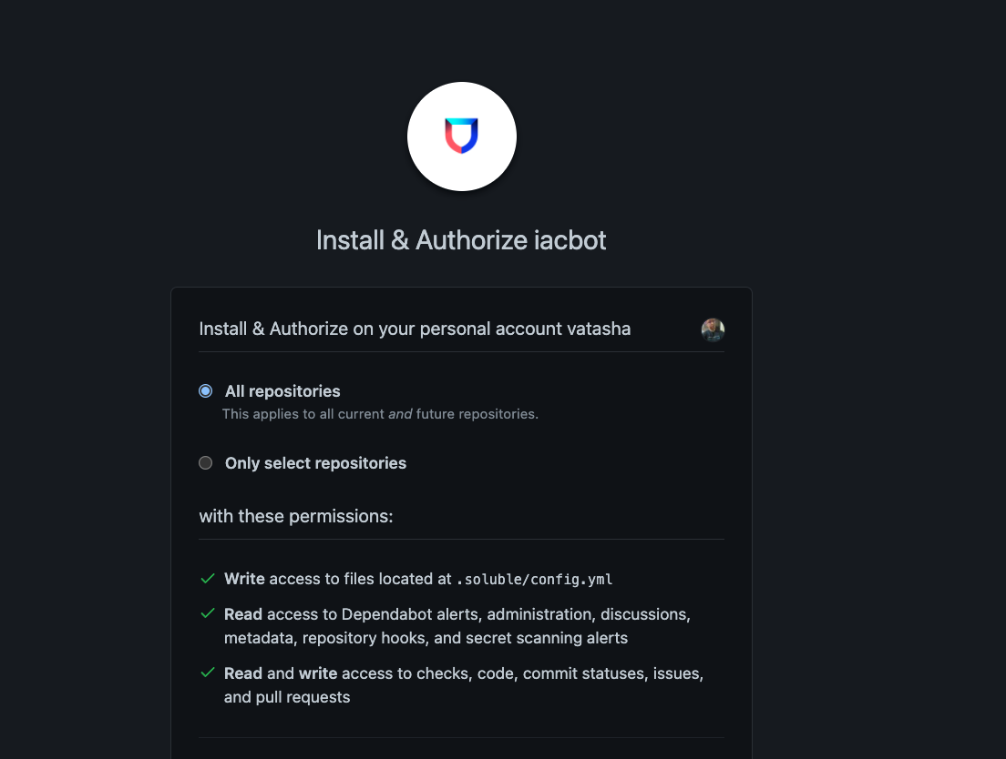 Install and authorize iacbot