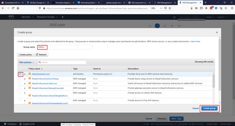 How to secure an AWS Root account and create an admin user with access ...