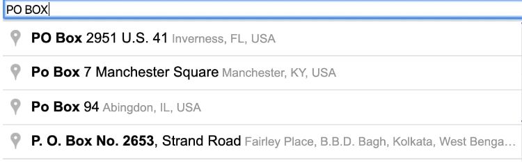 Google Address Autocomplete Location Demo