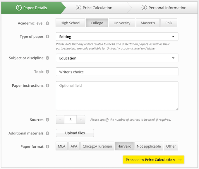 sample order on edudemius.com