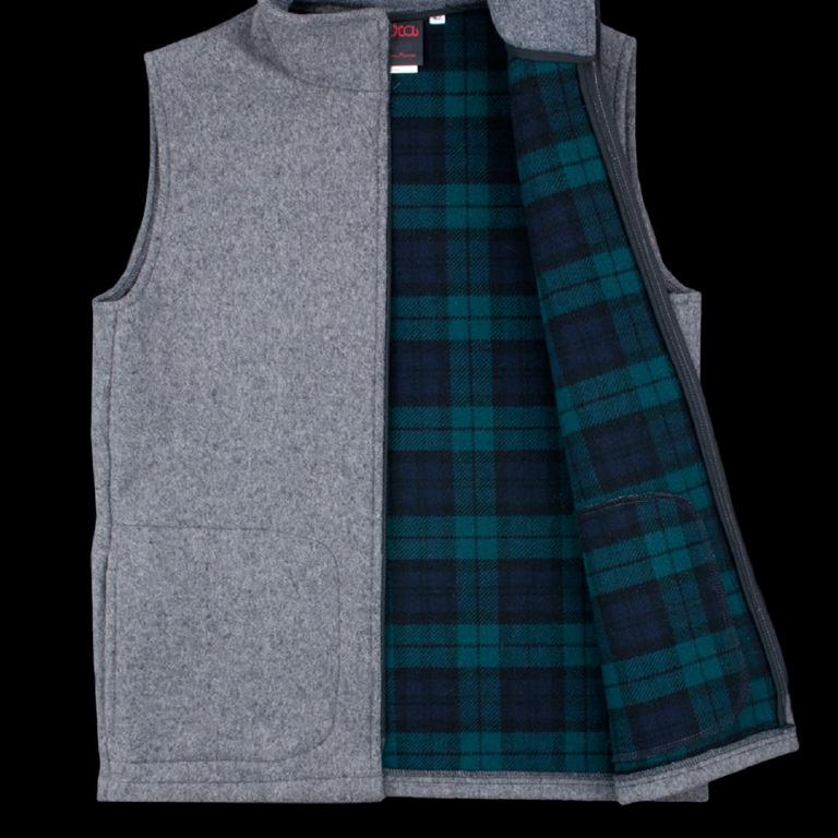Grey melton vest