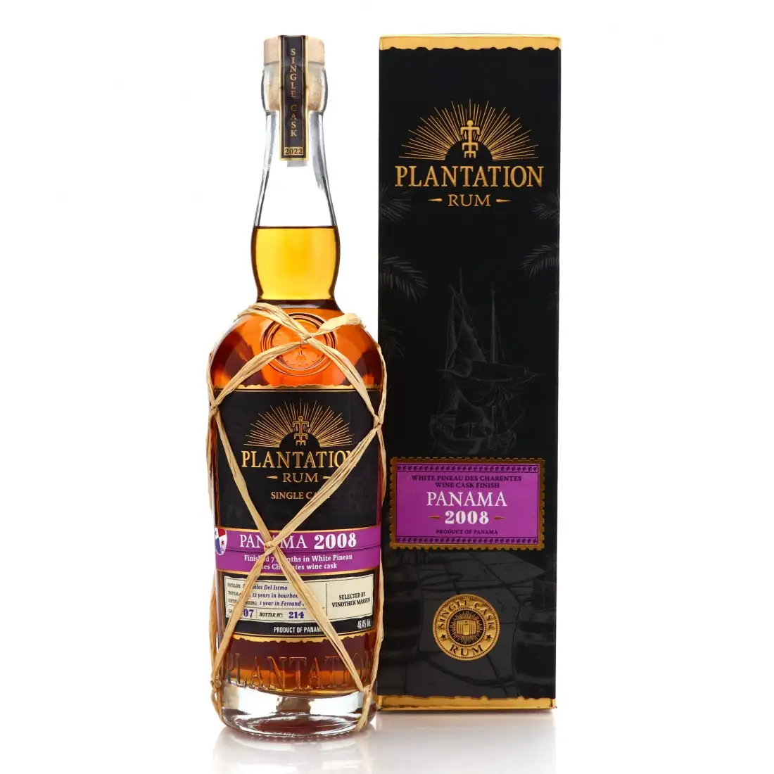 Image of the front of the bottle of the rum Plantation Panama 2008