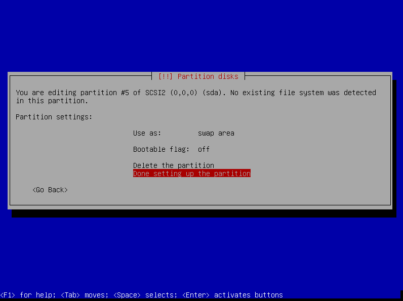untuk partisi swap untuk partisi swap