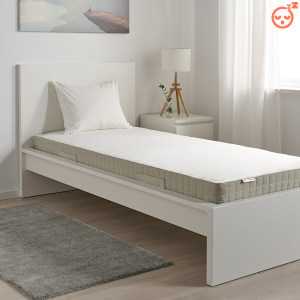 HAFSLO Sprung mattress, medium firm/beige, Standard Single