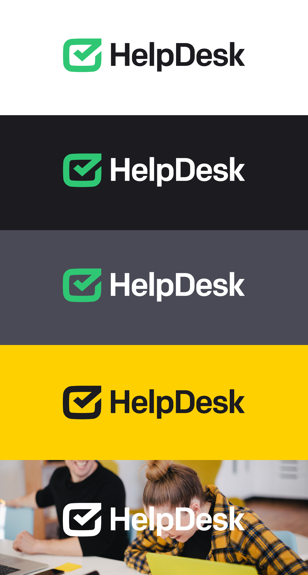 HelpDesk logo background usage