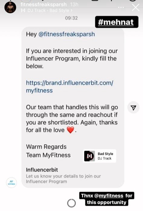 After 22 hours, asking the people to join the Influencer Program if we don't have their emails /phone-number (Capturing Leads)