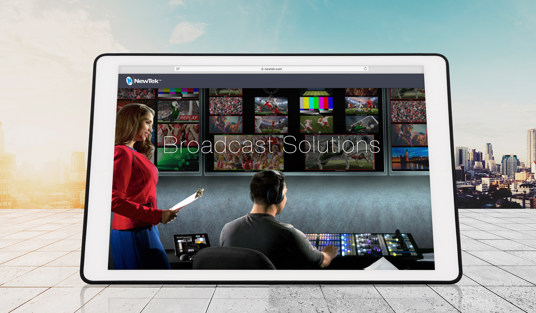 NewTek Website Tablet