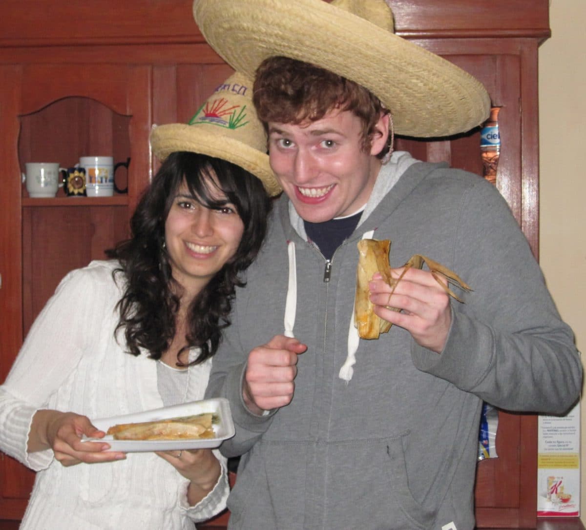 Mariam and me with tamales