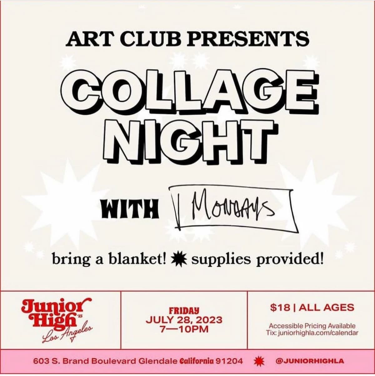 Art Club Presents: Collage Night with Mondays