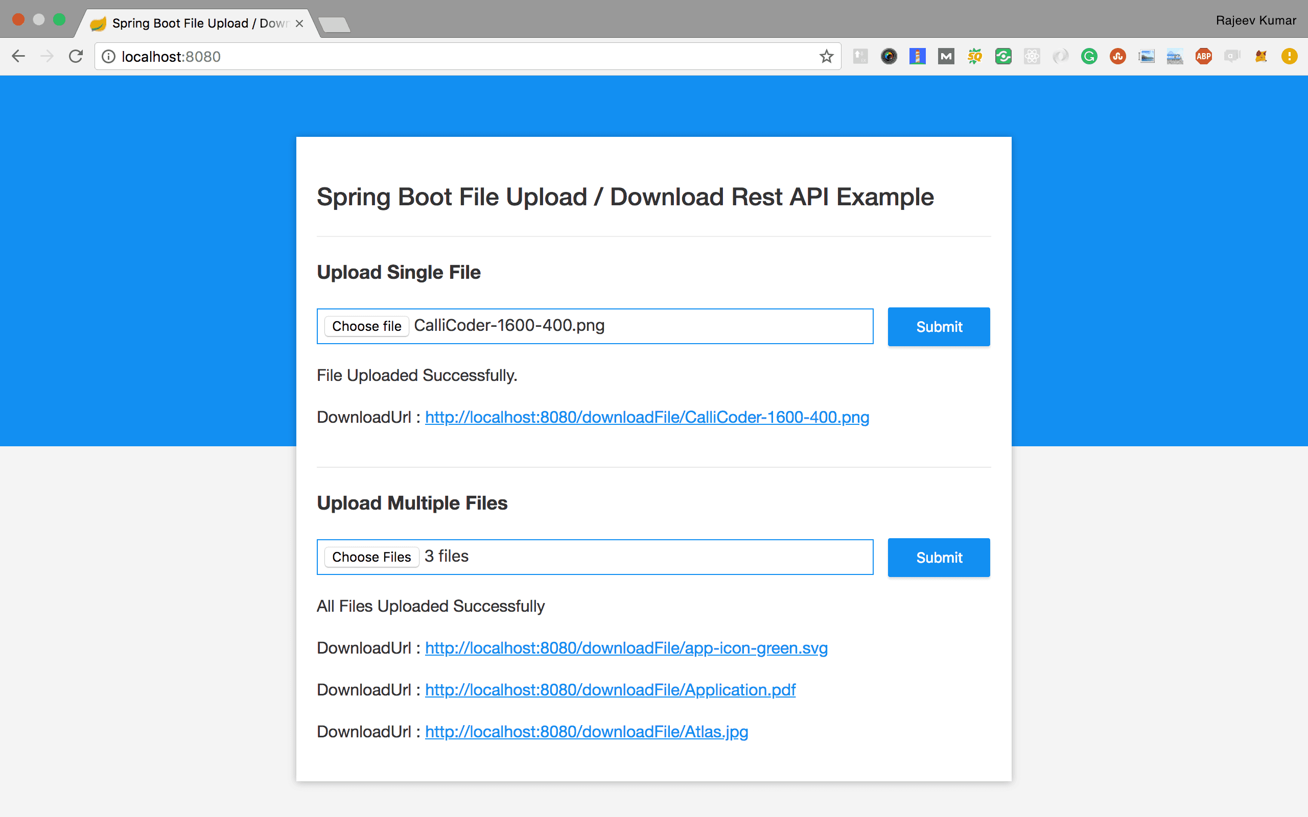 Spring Boot File Upload / Download Rest API Example | CalliCoder